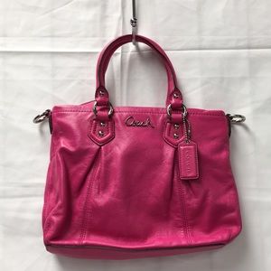 Coach Pink Leather Satchel